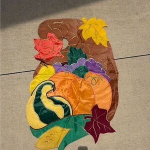 Colorful Autumn Harvest Outdoor Flag